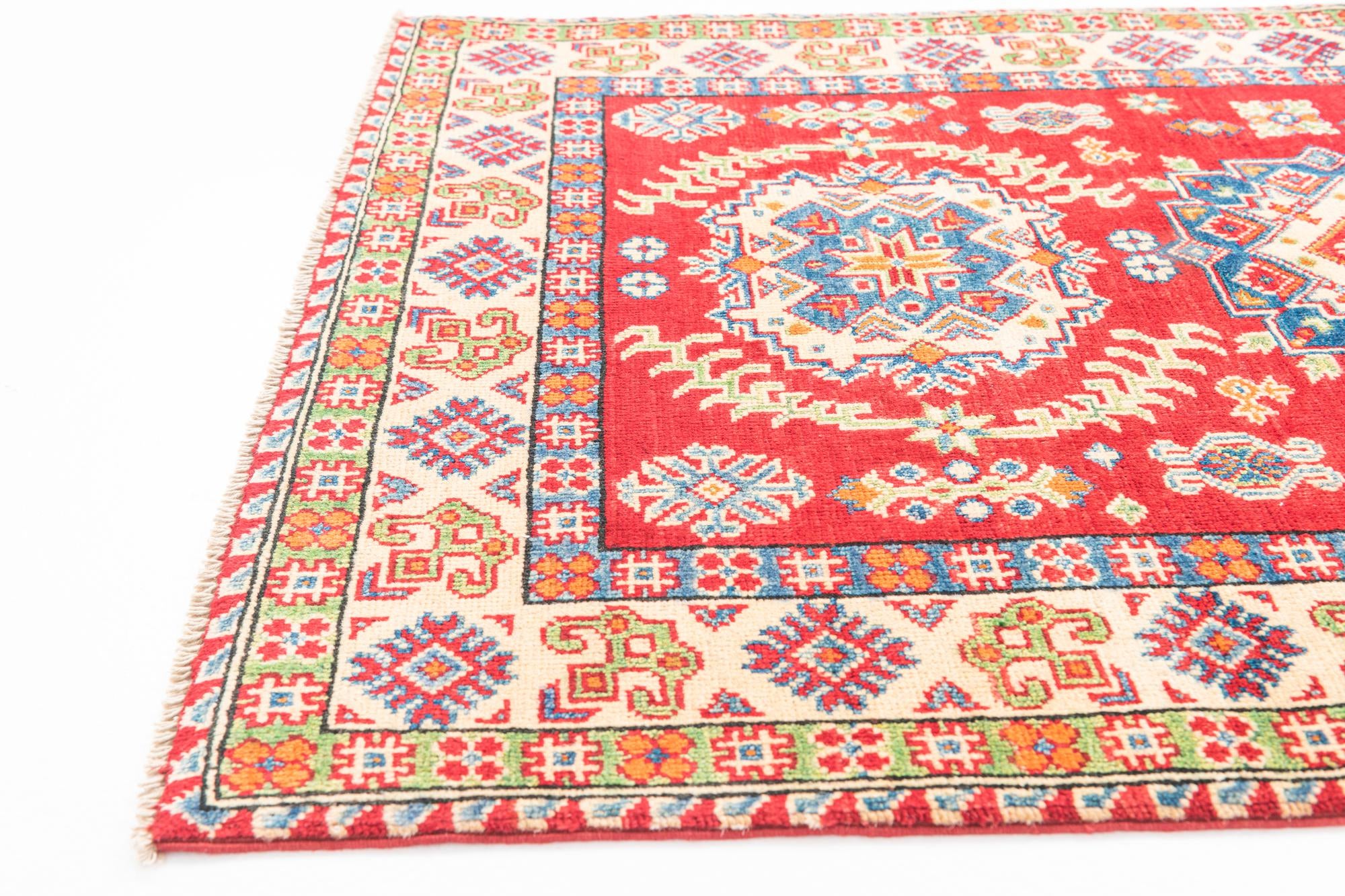 3' 3 x 5' Hand Knotted Kazak Rug