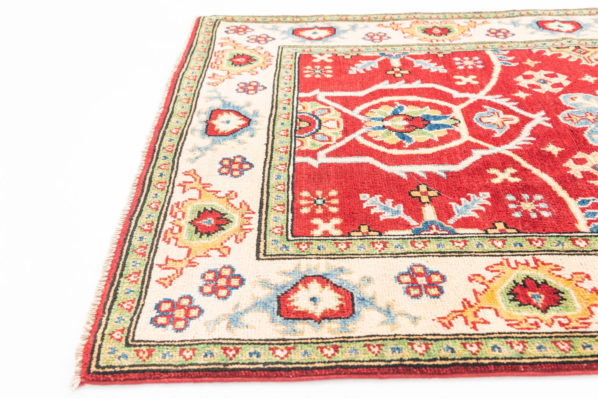 3' 2 x 5' Hand Knotted Kazak Rug