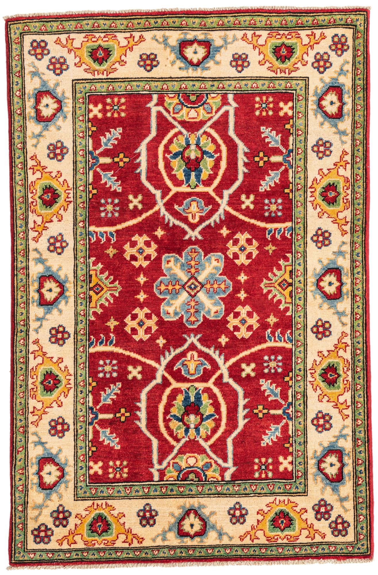 3' 2 x 5' Hand Knotted Kazak Rug