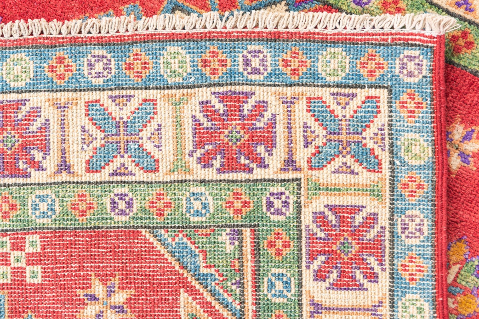 3' 2 x 4' 9 Hand Knotted Kazak Rug