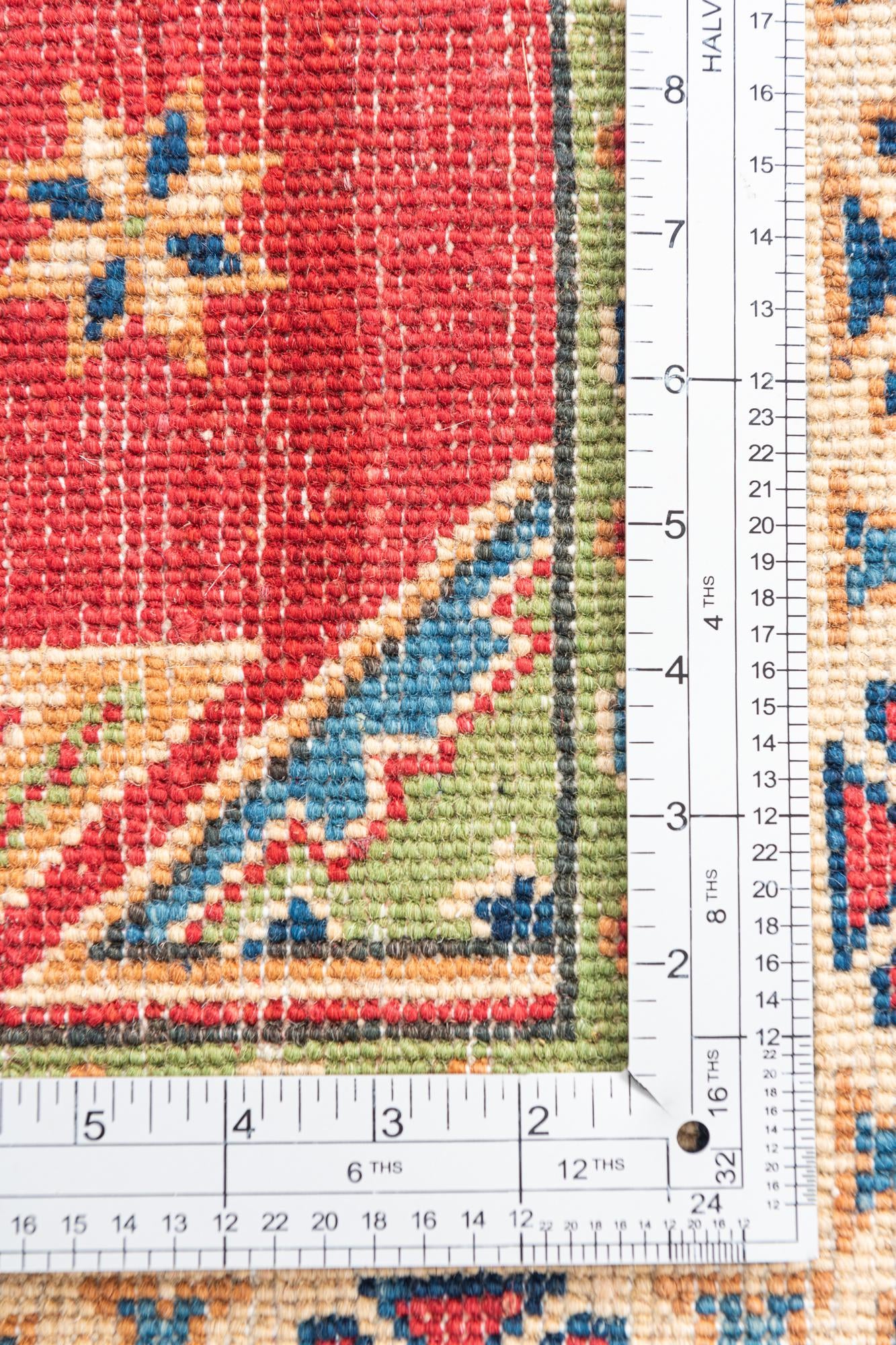 3' 4 x 4' 9 Hand Knotted Kazak Rug