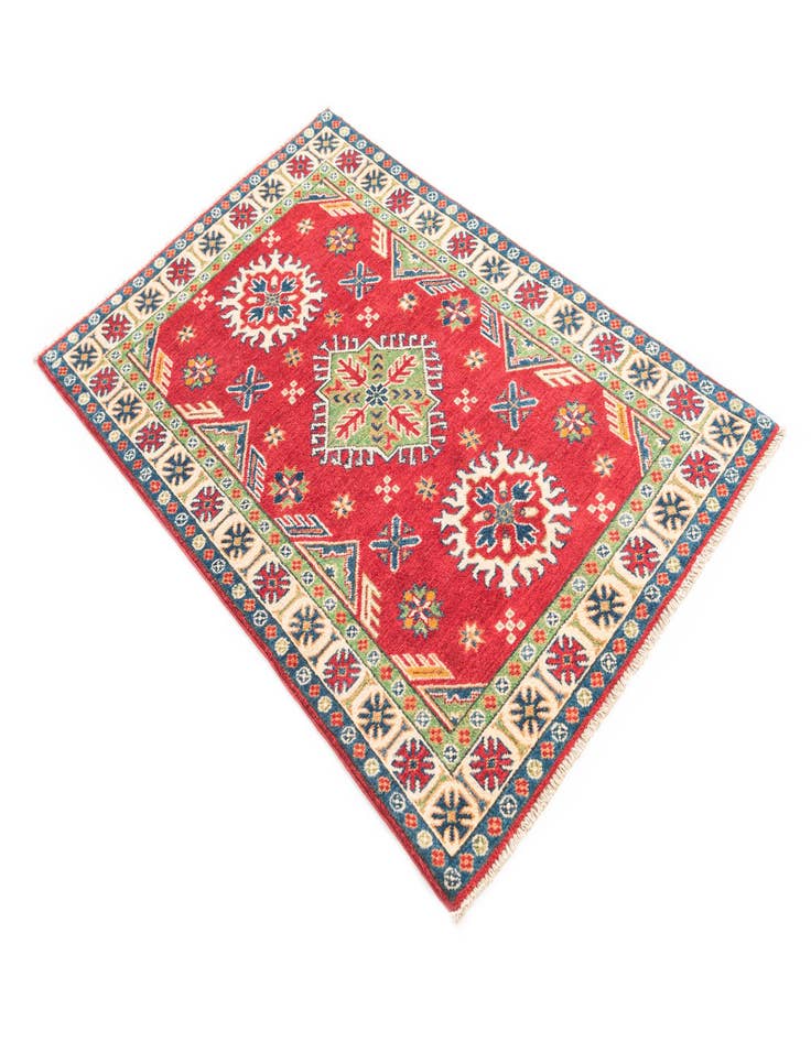 Detail image of 3' 2 x 5'  Hand Knotted Kazak Rug