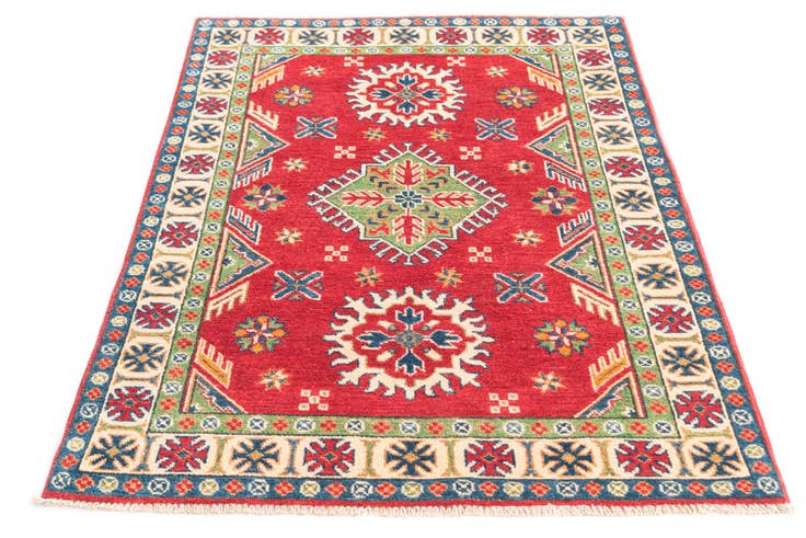 Detail image of 3' 2 x 5' Hand Knotted Kazak Rug