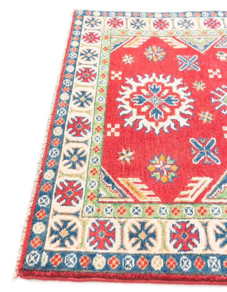 Detail image of 3' 2 x 5'  Hand Knotted Kazak Rug