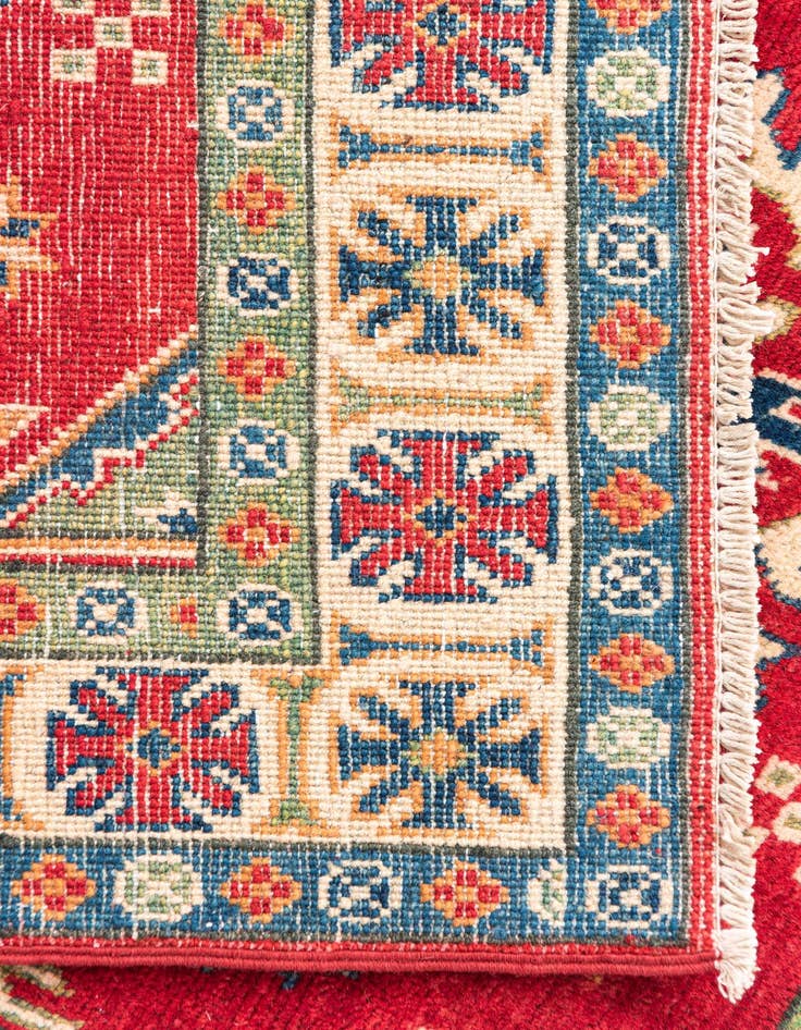 Detail image of 3' 2 x 5'  Hand Knotted Kazak Rug