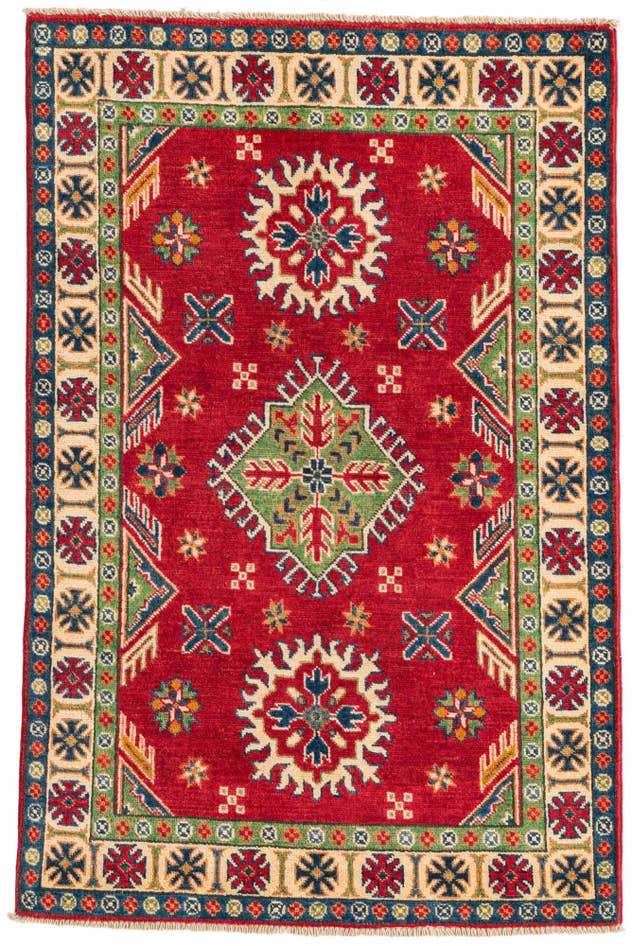 Detail image of 3' 2 x 5' Hand Knotted Kazak Rug