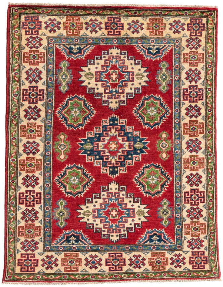 Detail image of 3' 2 x 5' 1 Hand Knotted Kazak Rug