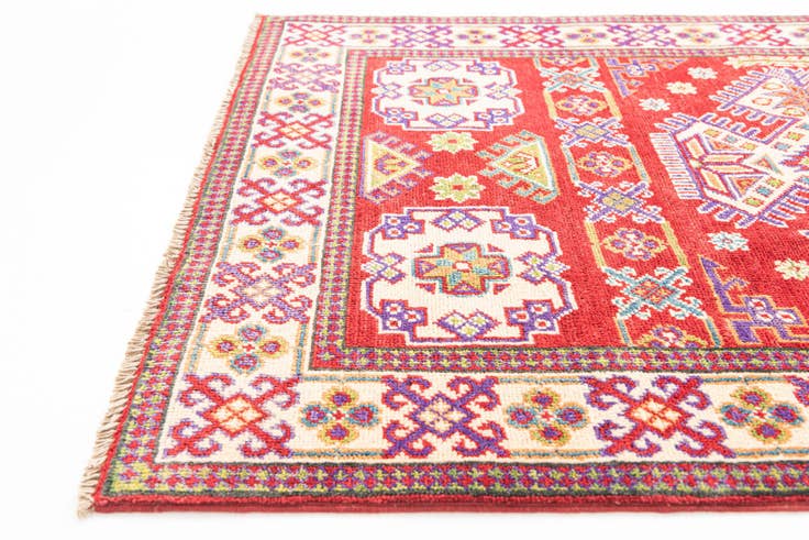 Detail image of 3' 4 x 5' Hand Knotted Kazak Rug