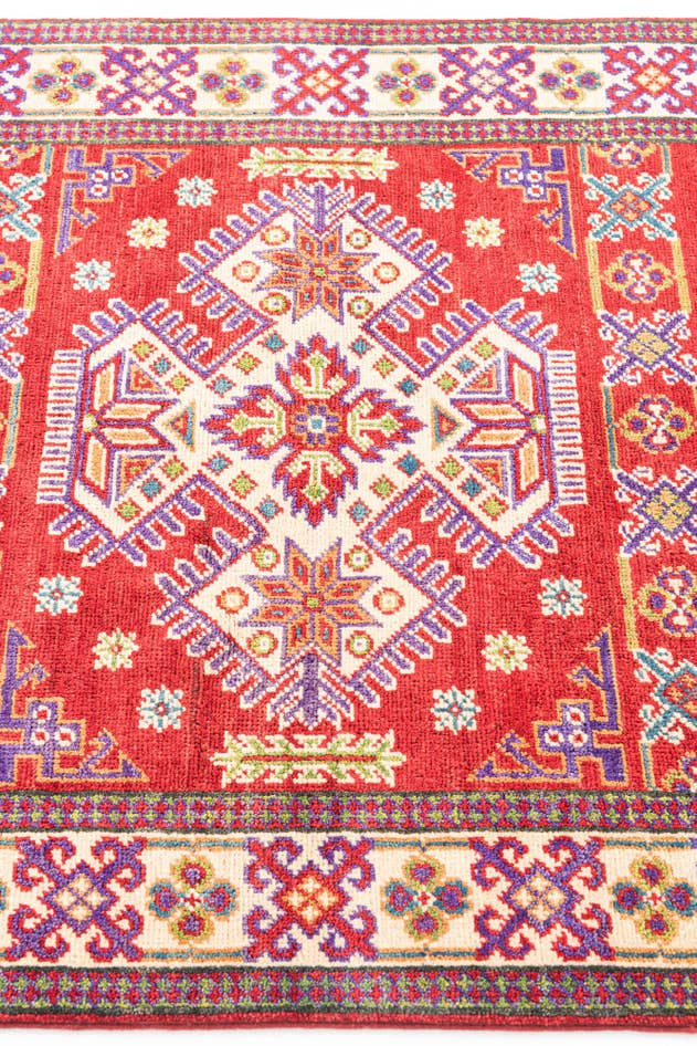 Detail image of 3' 4 x 5' Hand Knotted Kazak Rug