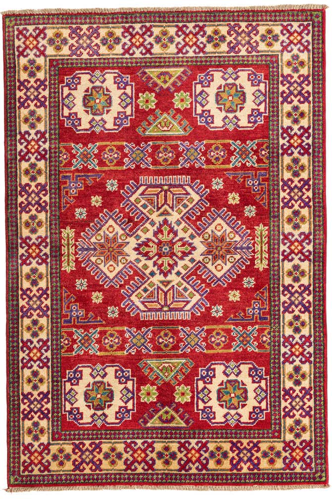 3' 4 x 5' Hand Knotted Kazak Rug