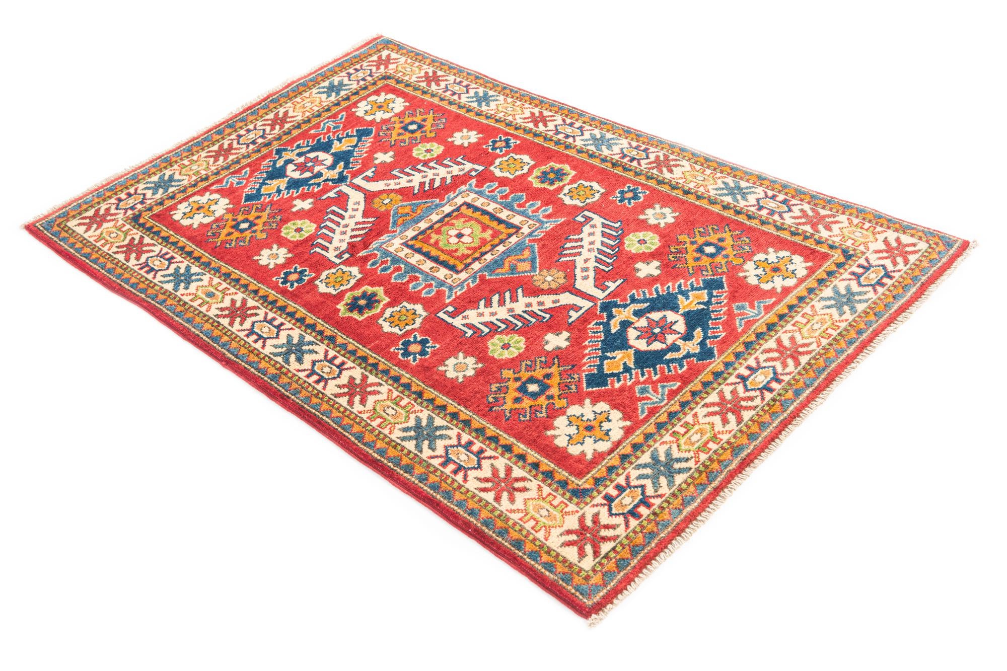 3' 3 x 5' Hand Knotted Kazak Rug
