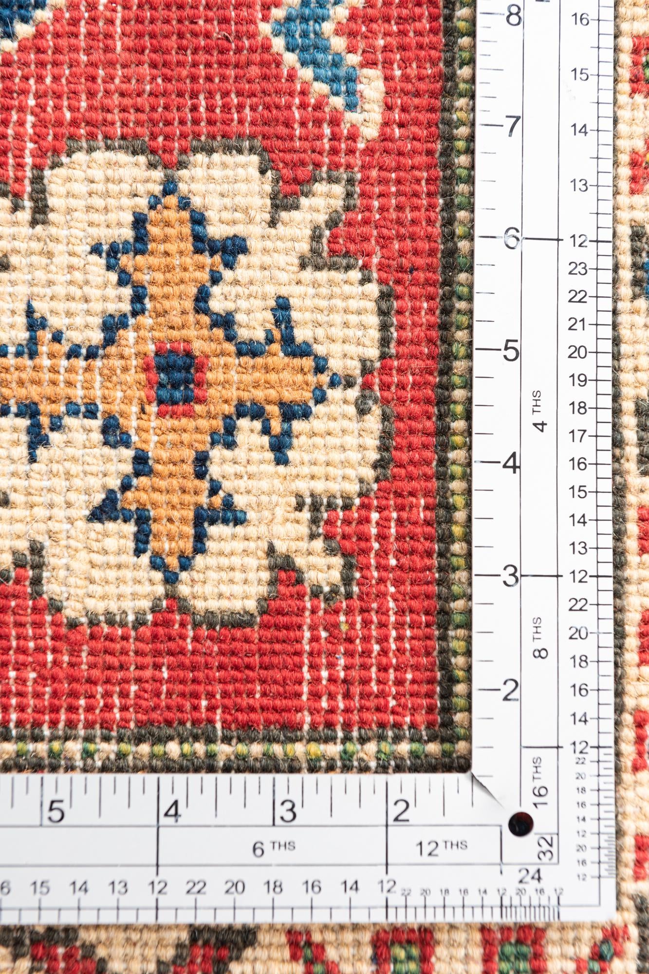 3' 3 x 5' Hand Knotted Kazak Rug