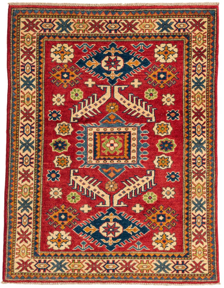 Detail image of 3' 3 x 5' Hand Knotted Kazak Rug