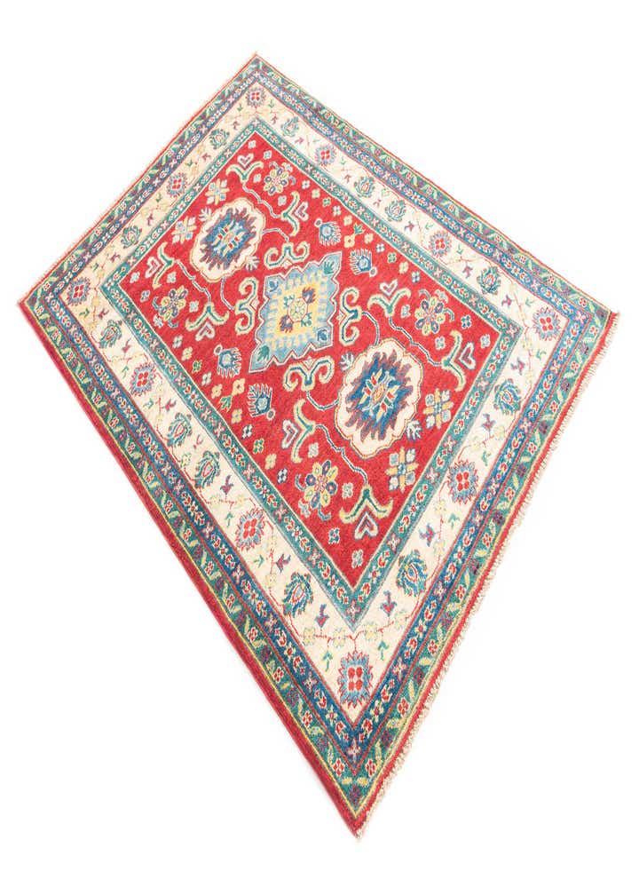 4' x 5' 5 Hand Knotted Kazak Rug
