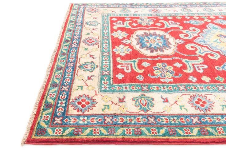 Detail image of 4' x 5' 5 Hand Knotted Kazak Rug