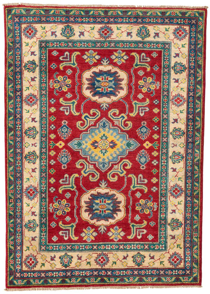 4' x 5' 5 Hand Knotted Kazak Rug
