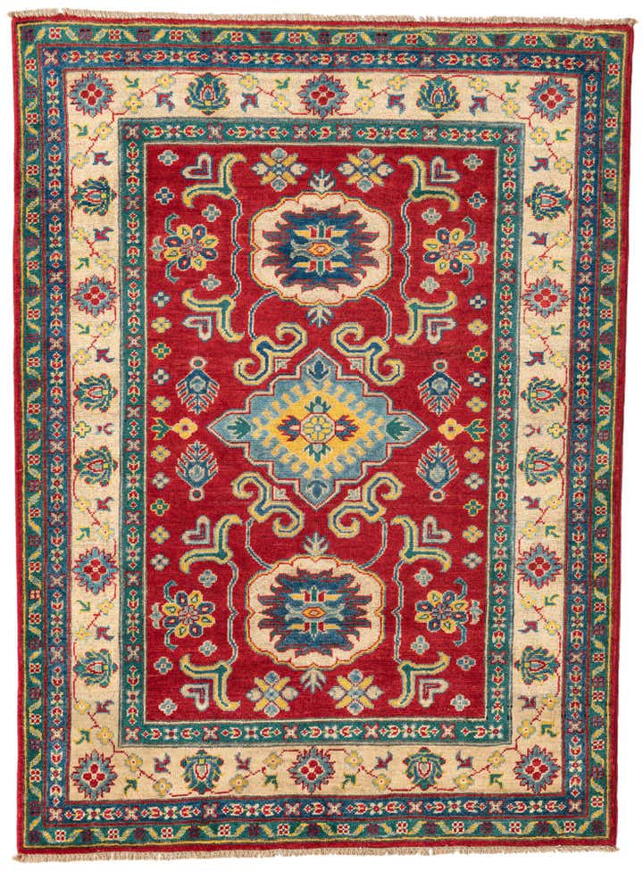 4' x 5' 5 Hand Knotted Kazak Rug