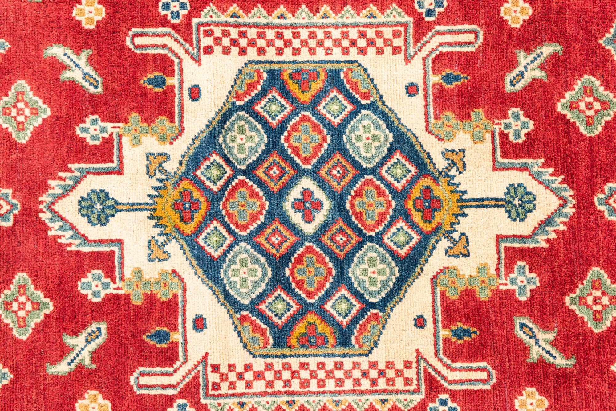 4' x 6' 2 Hand Knotted Kazak Rug