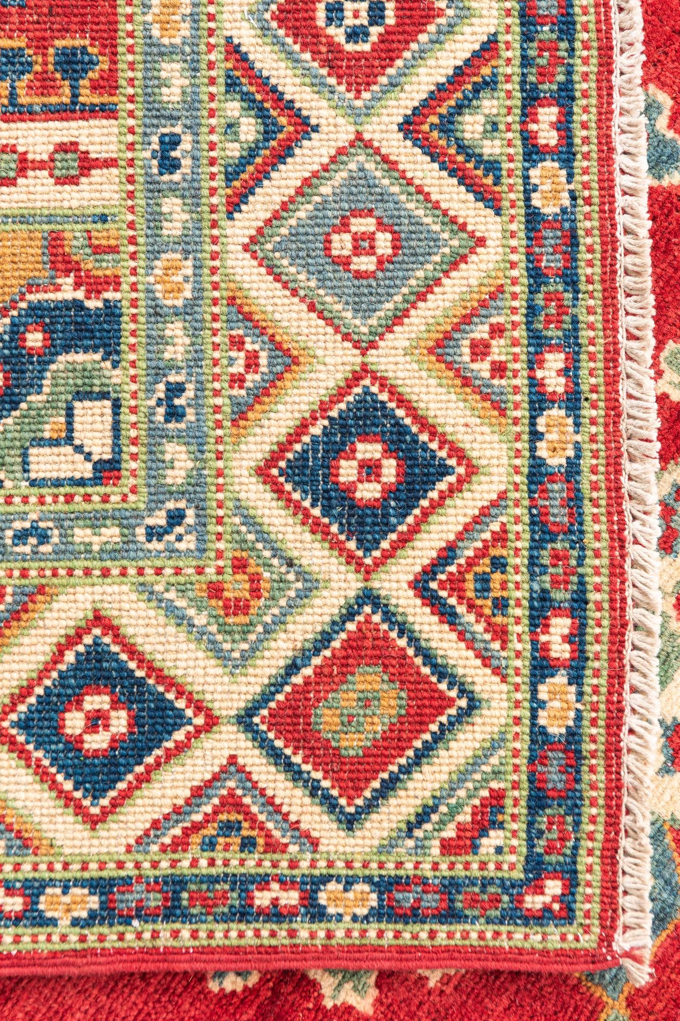 4' x 6' 2 Hand Knotted Kazak Rug