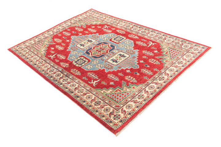 4' x 5' 5 Hand Knotted Kazak Rug