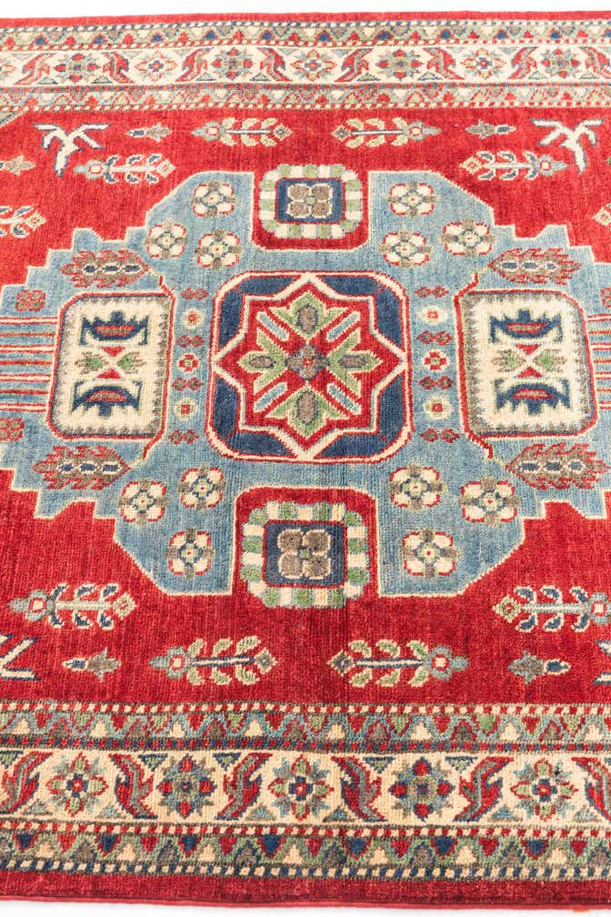 4' x 5' 5 Hand Knotted Kazak Rug