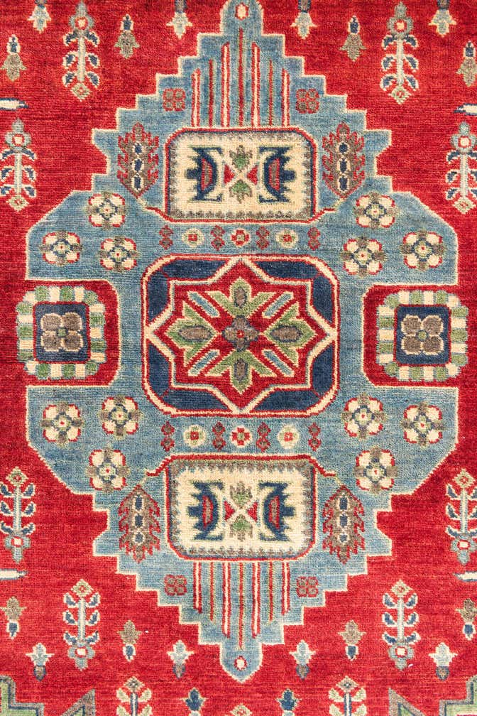 4' x 5' 5 Hand Knotted Kazak Rug