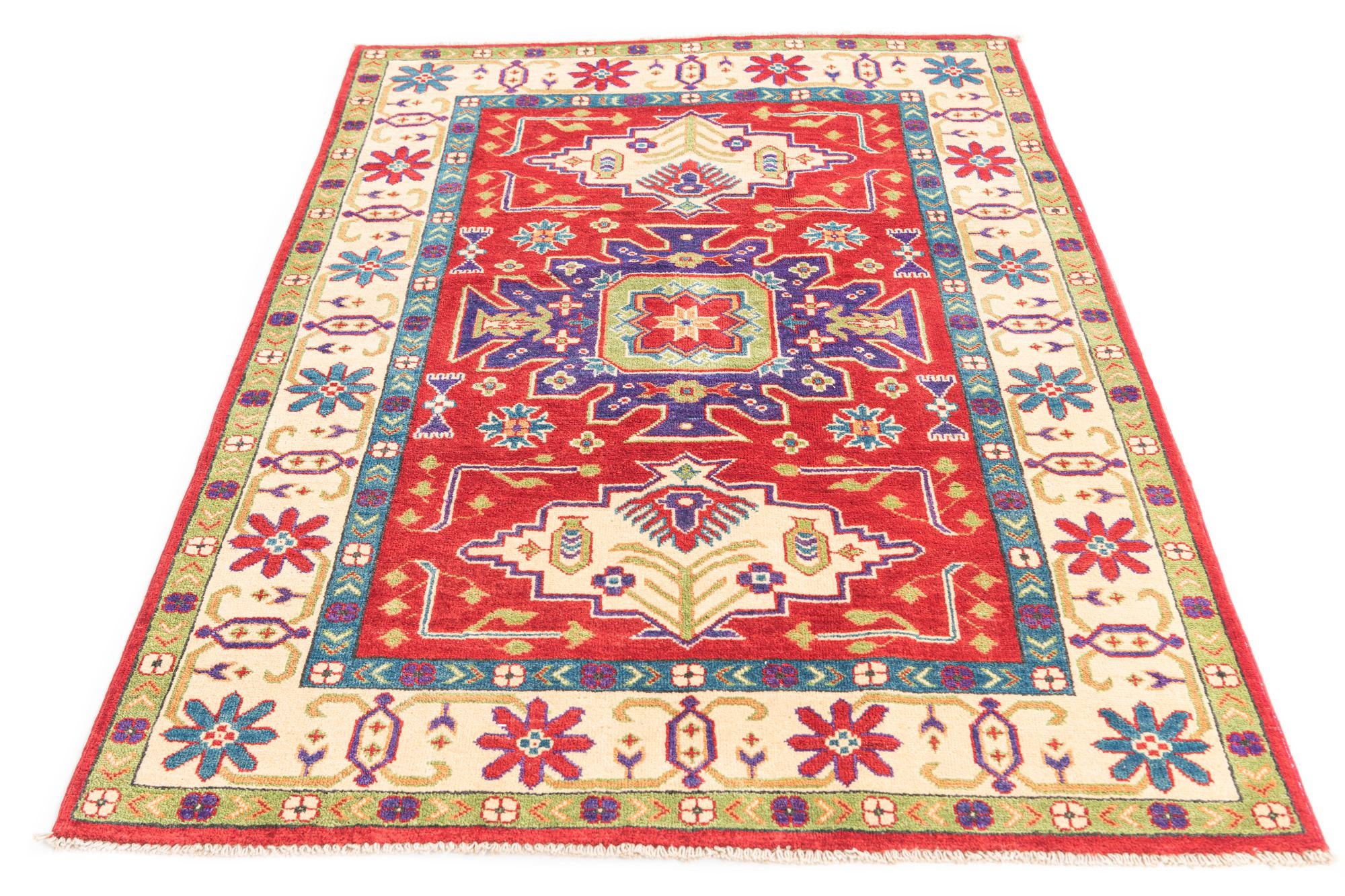3' 10 x 5' 10 Hand Knotted Kazak Rug
