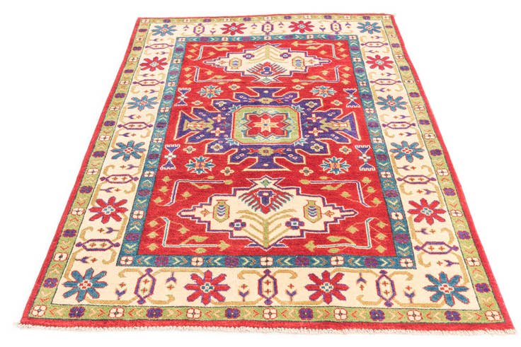Detail image of 3' 10 x 5' 10 Hand Knotted Kazak Rug