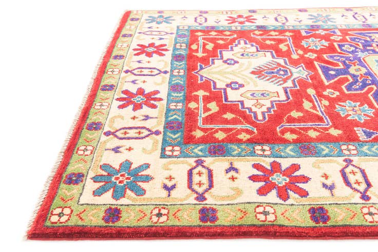 Detail image of 3' 10 x 5' 10 Hand Knotted Kazak Rug