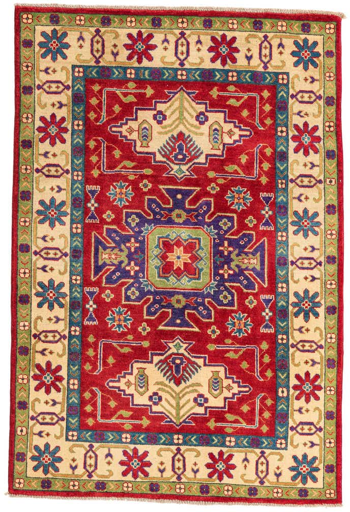 3' 10 x 5' 10 Hand Knotted Kazak Rug