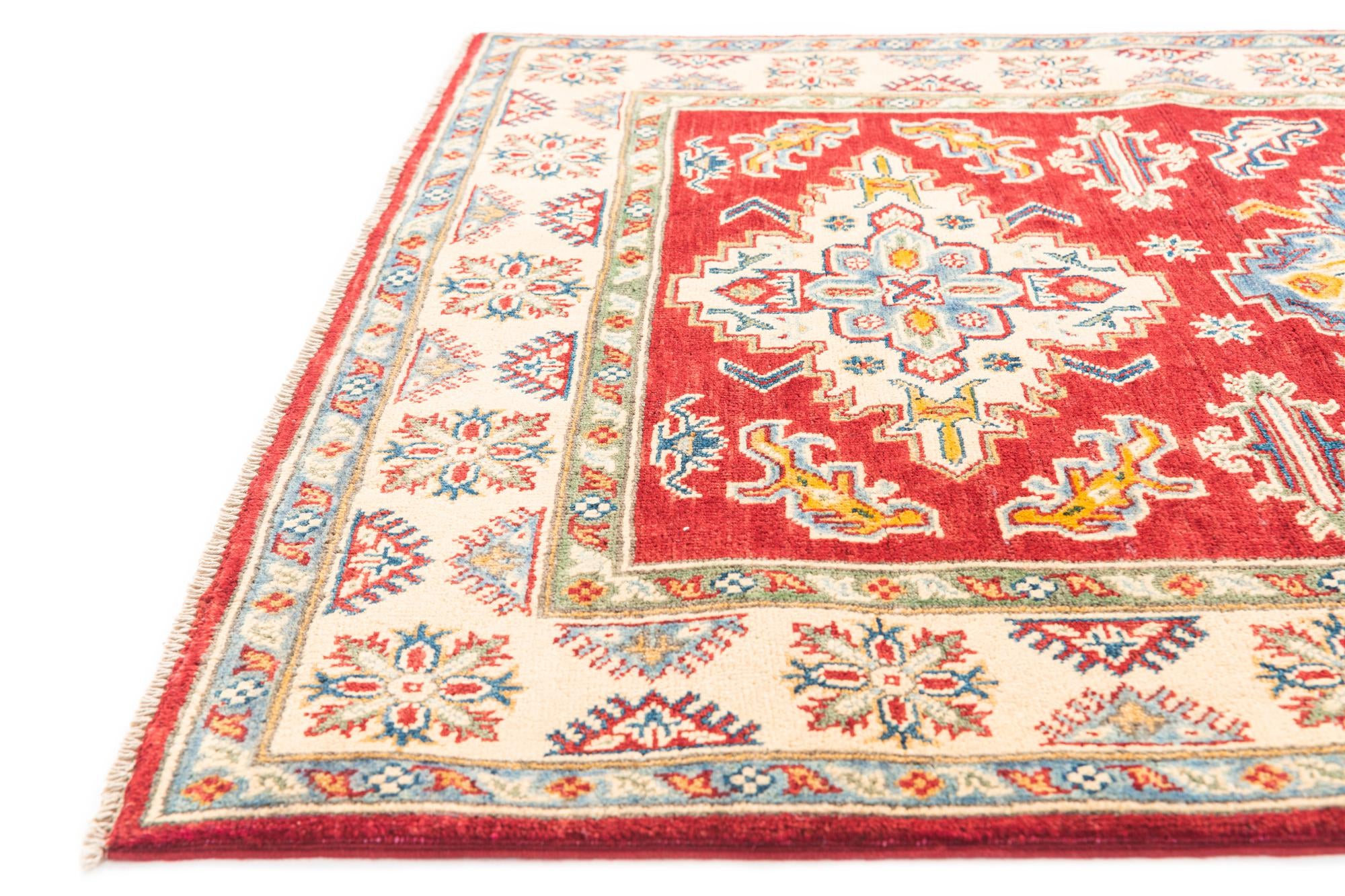 4' x 5' 8 Hand Knotted Kazak Rug