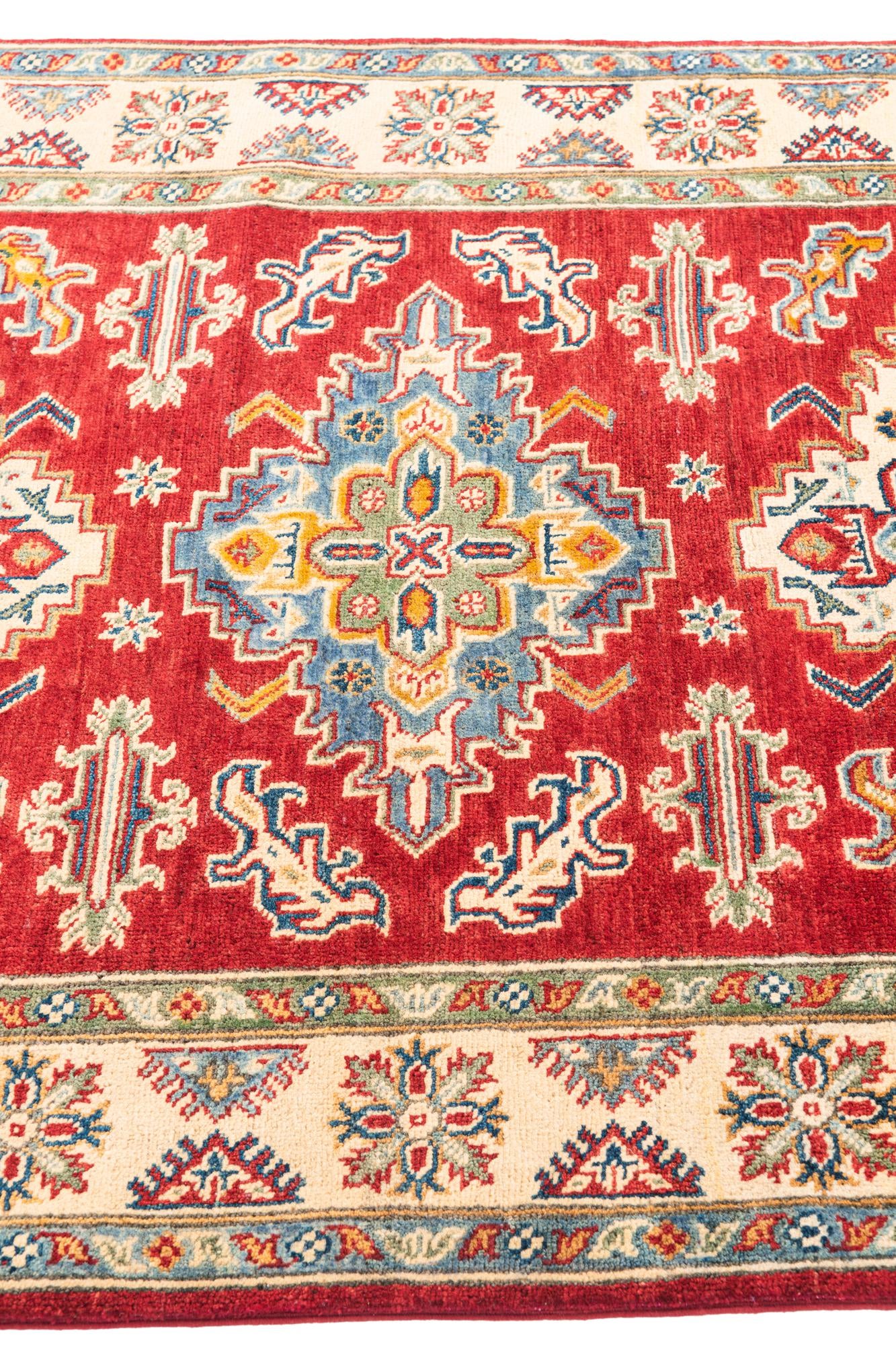 4' x 5' 8 Hand Knotted Kazak Rug