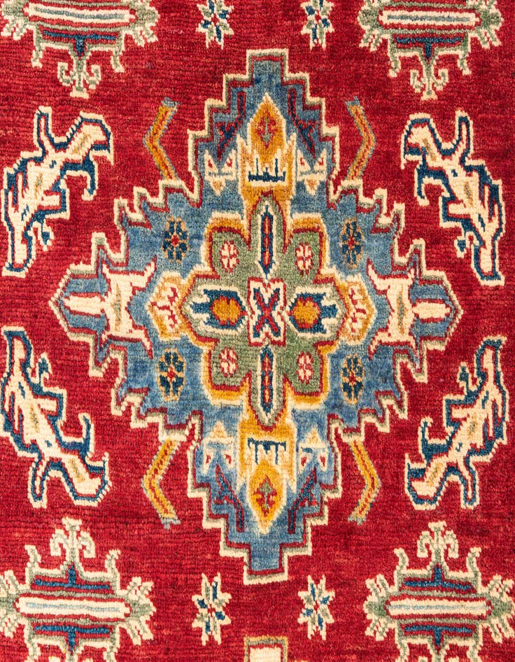 Detail image of 4' x 5' 8  Hand Knotted Kazak Rug