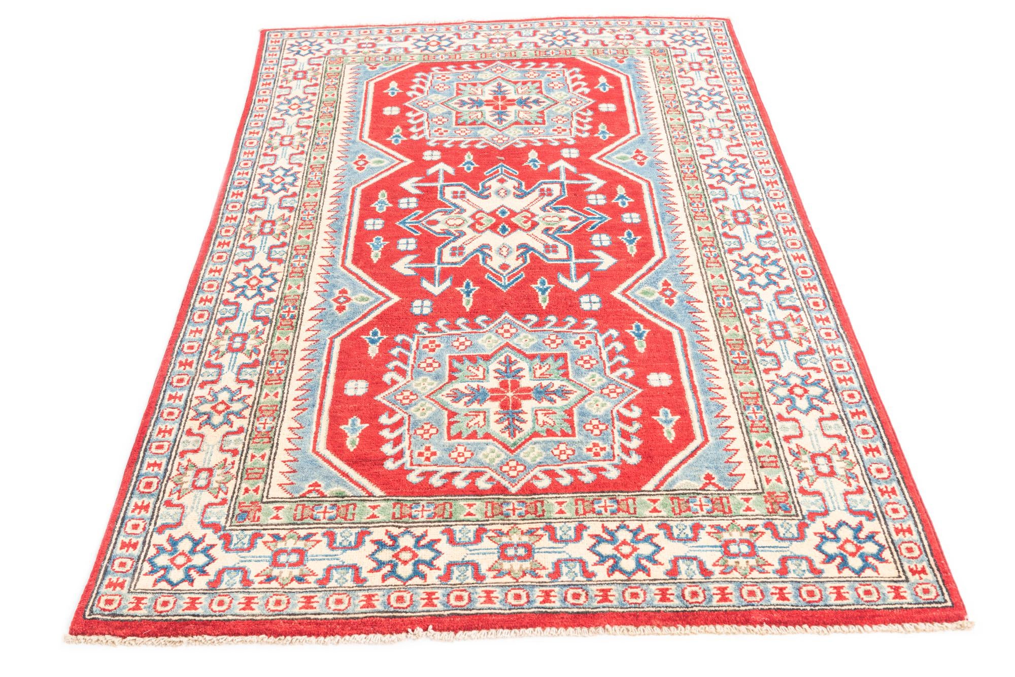 3' 10 x 6' 2 Hand Knotted Kazak Rug