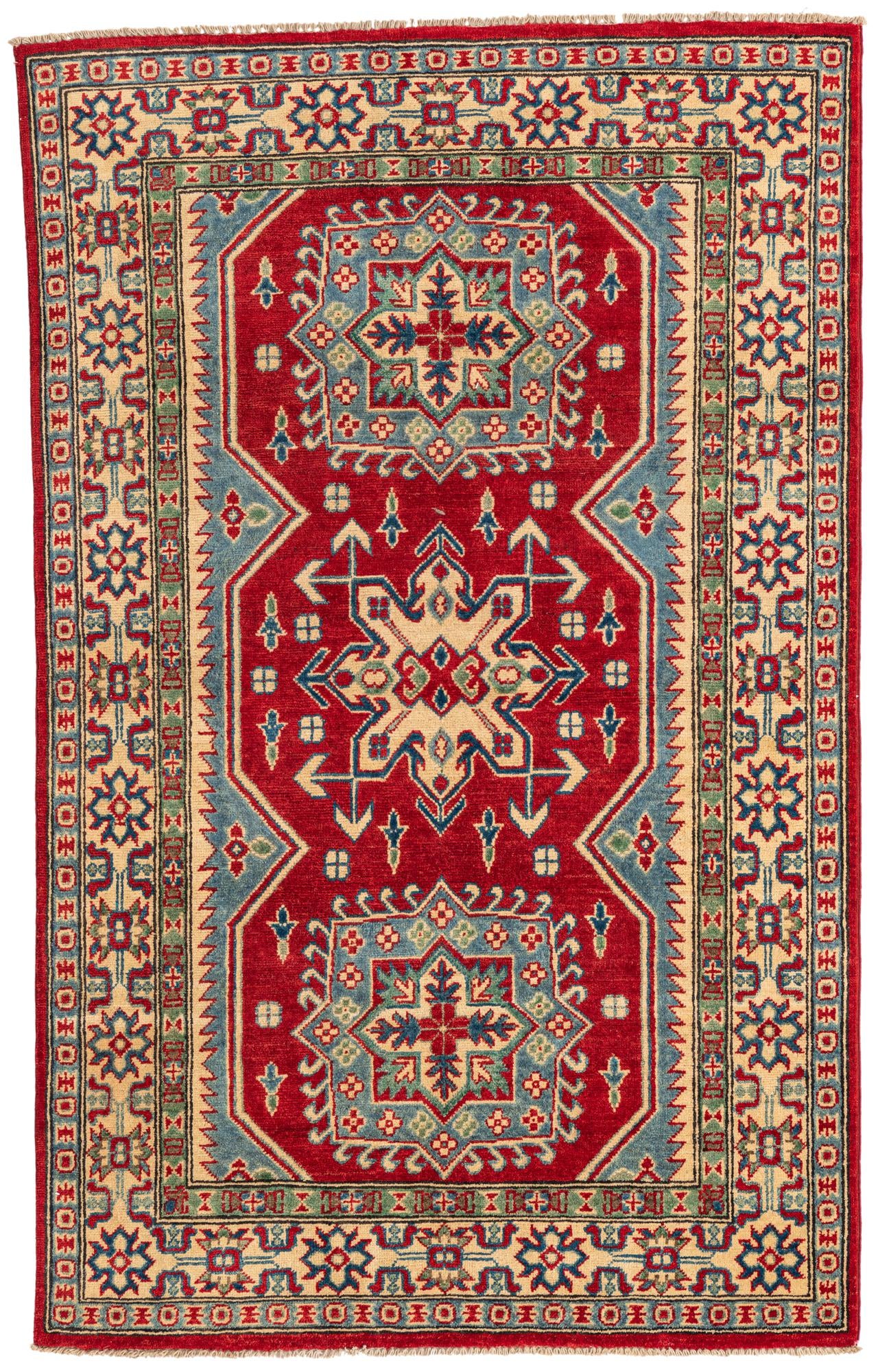 3' 10 x 6' 2 Hand Knotted Kazak Rug