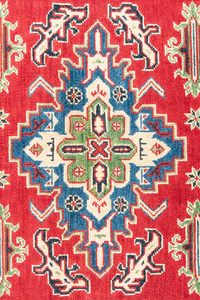 3' 10 x 6' 1 Hand Knotted Kazak Rug