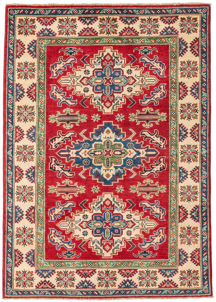 3' 10 x 6' 1 Hand Knotted Kazak Rug