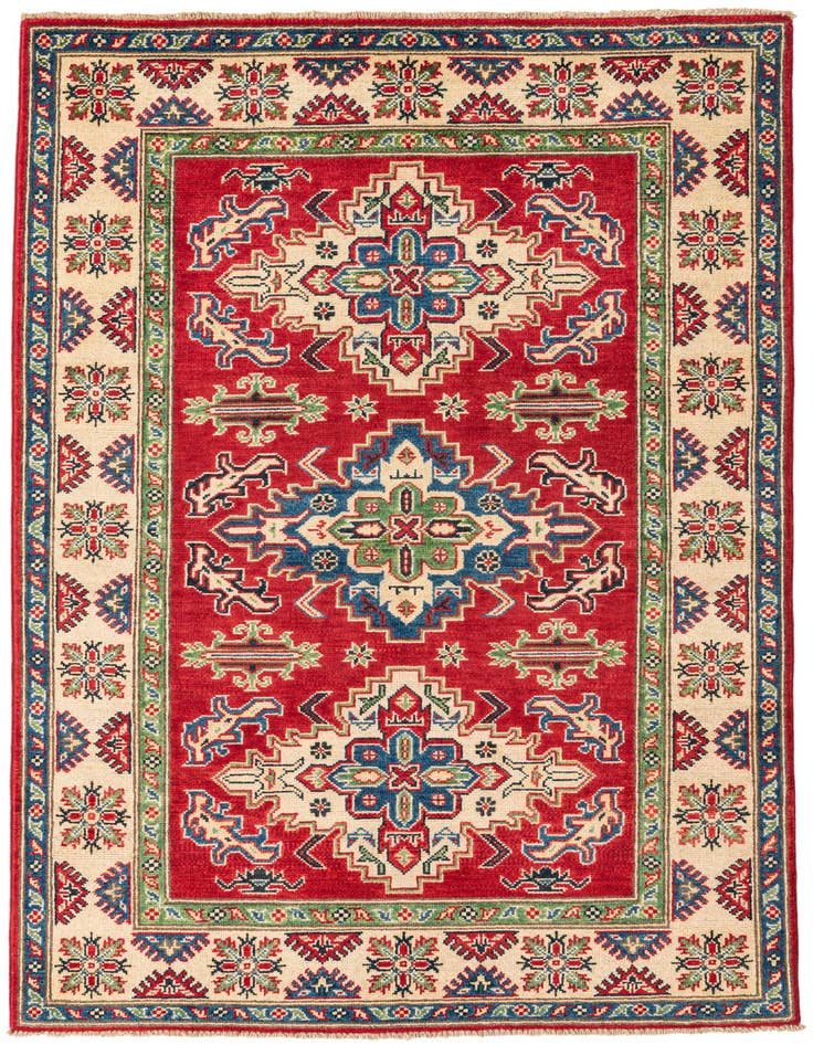 Detail image of 3' 10 x 6' 1 Hand Knotted Kazak Rug
