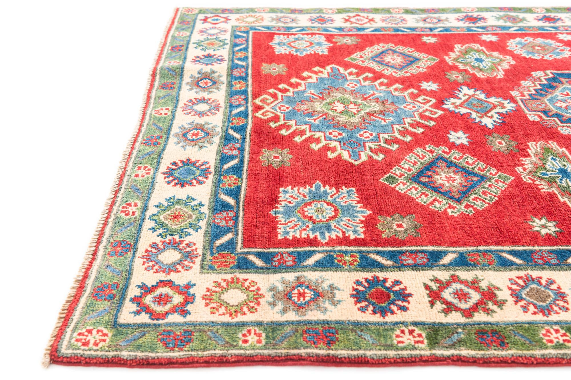 4' x 5' 10 Hand Knotted Kazak Rug
