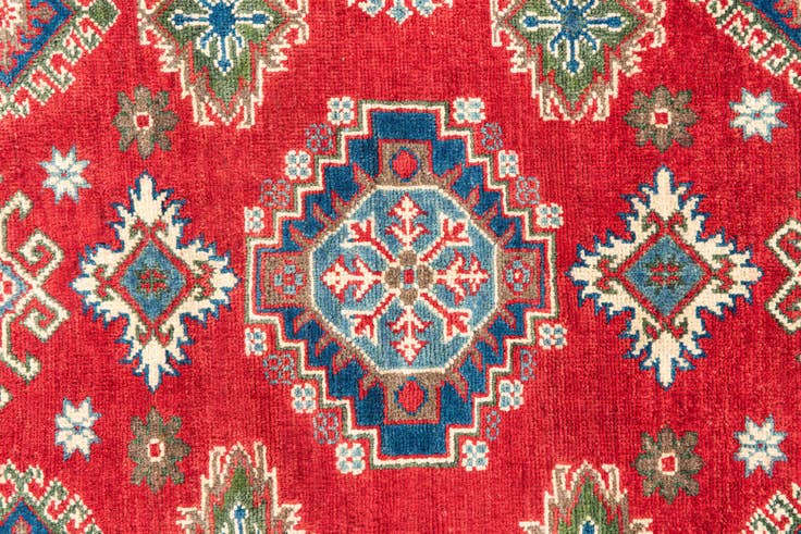 Detail image of 4' x 5' 10 Hand Knotted Kazak Rug