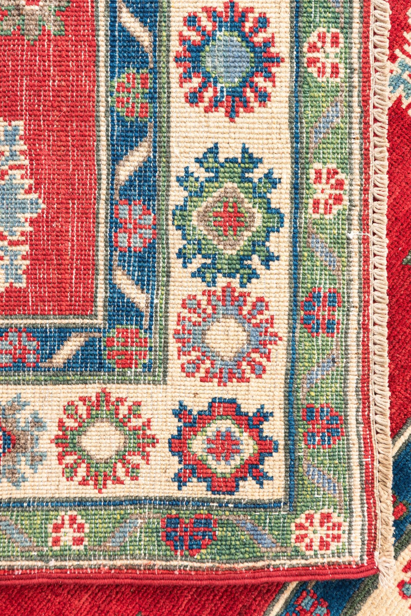 4' x 5' 10 Hand Knotted Kazak Rug