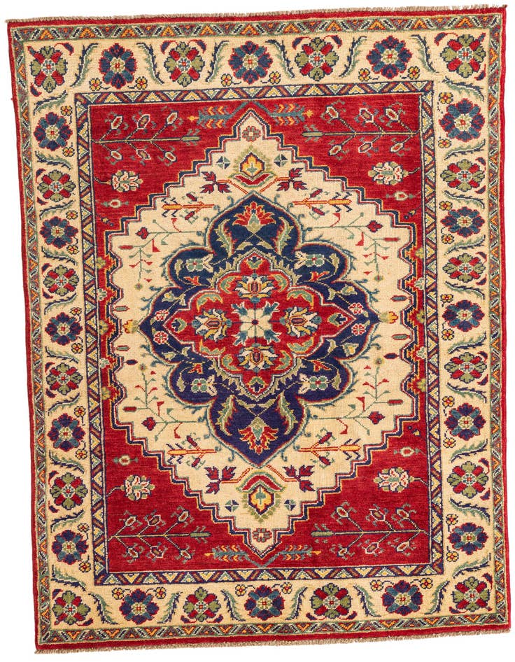 Detail image of 3' 10 x 5' 9 Hand Knotted Kazak Rug