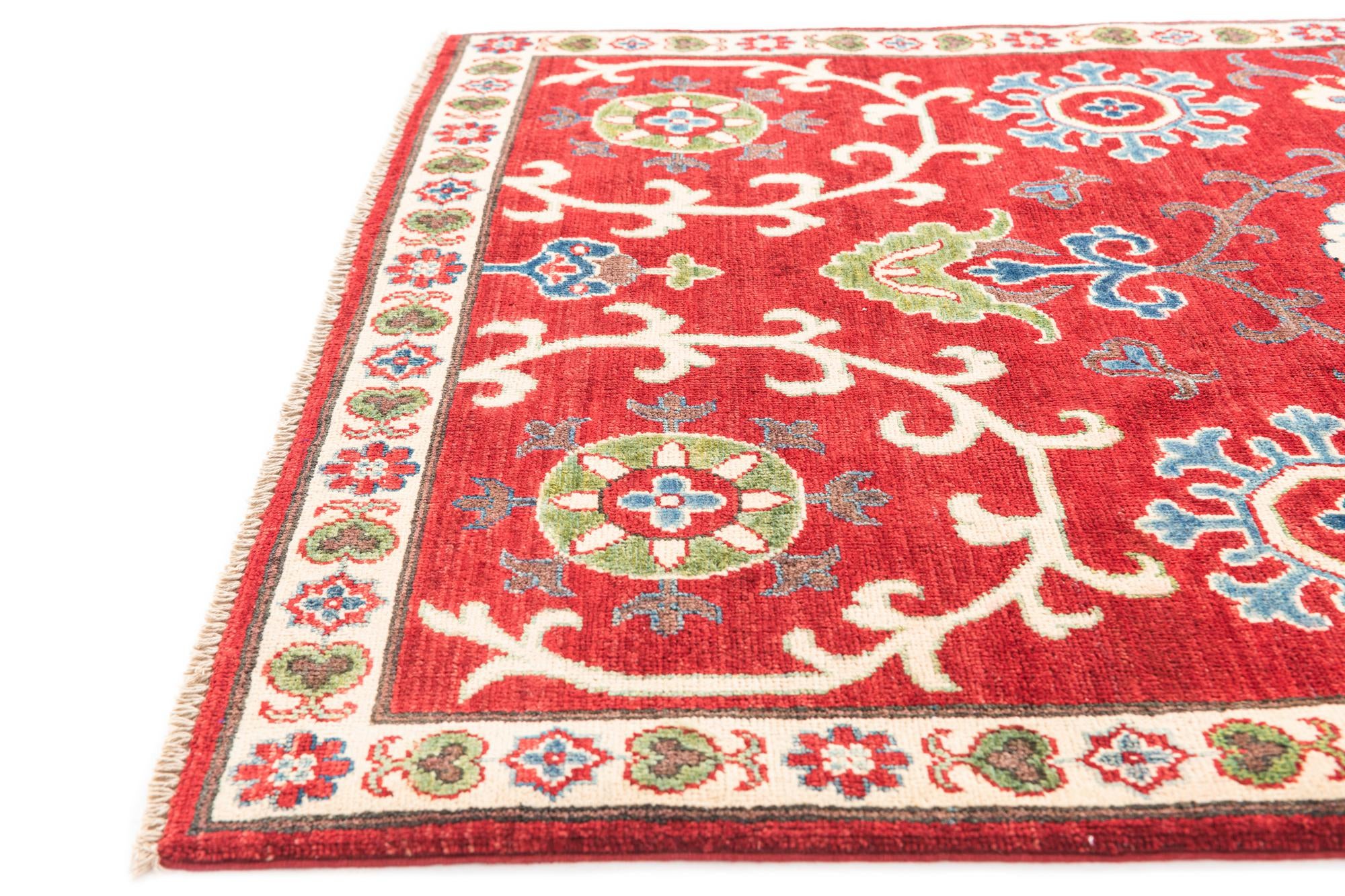 4' 1 x 6' 1 Hand Knotted Kazak Rug