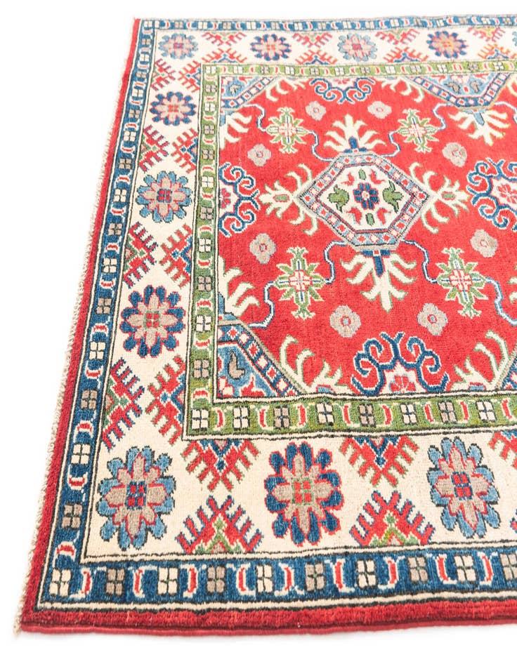 Detail image of 4' x 5' 10 Hand Knotted Kazak Rug