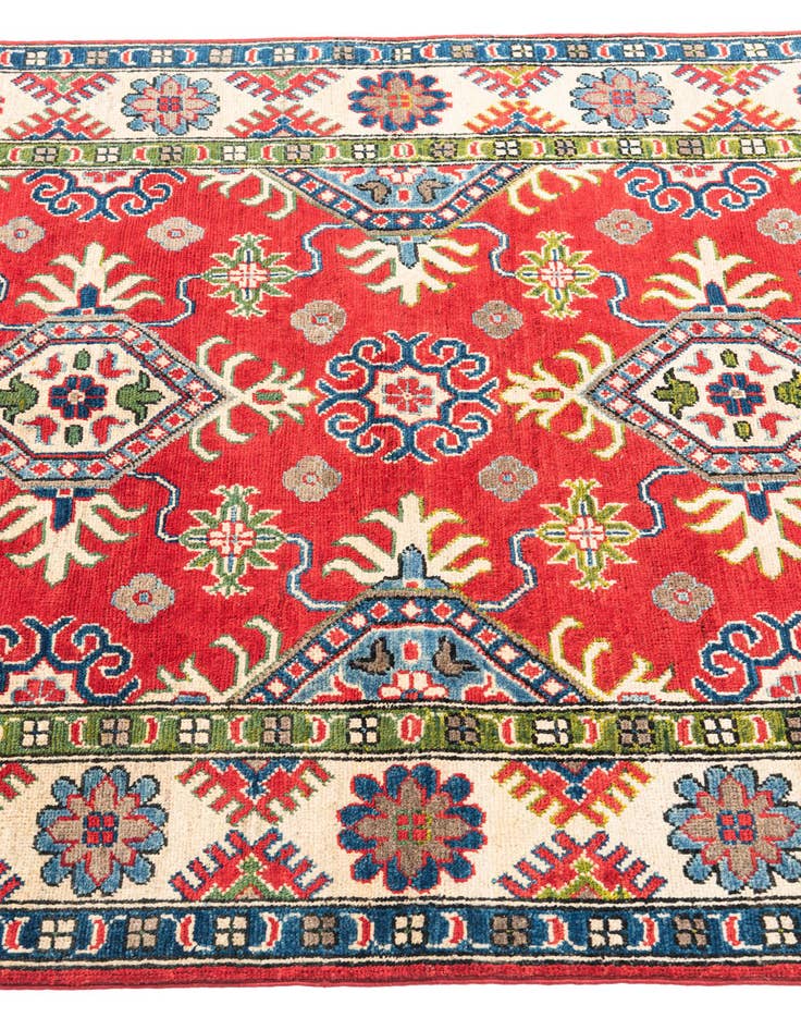 Detail image of 4' x 5' 10 Hand Knotted Kazak Rug