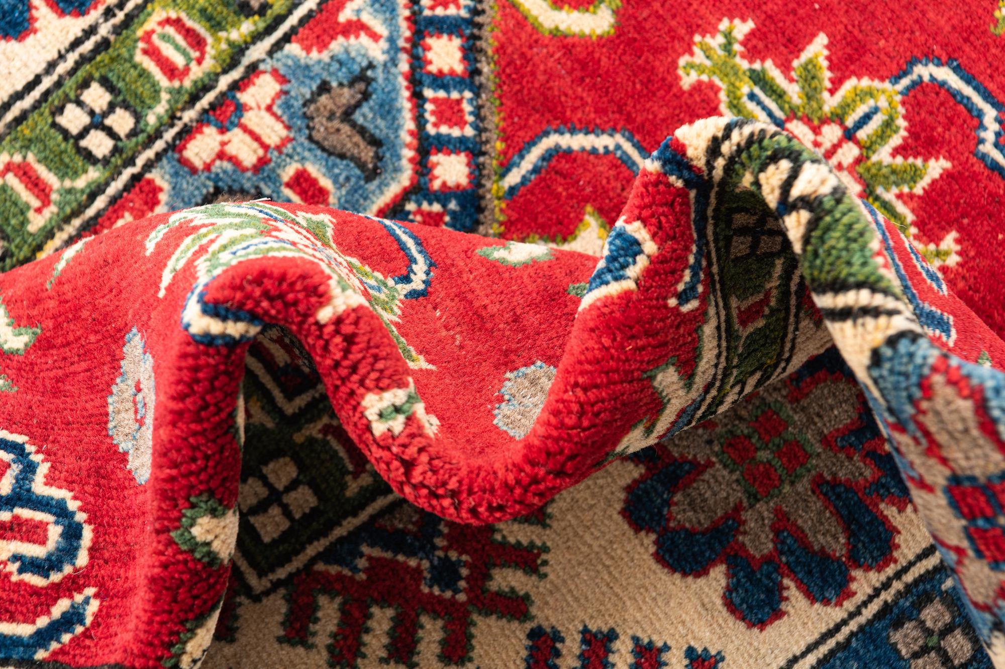 4' x 5' 10 Hand Knotted Kazak Rug