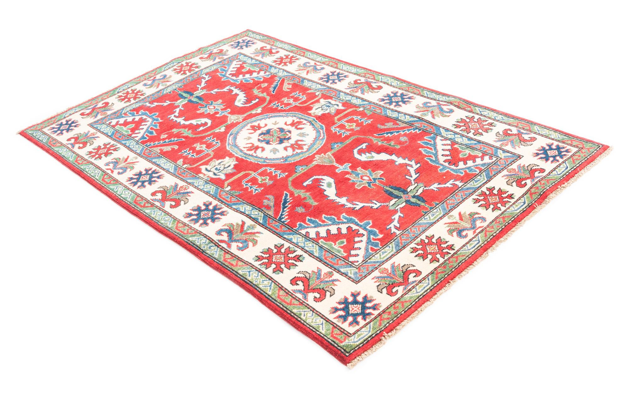 4' x 6' 1 Hand Knotted Kazak Rug
