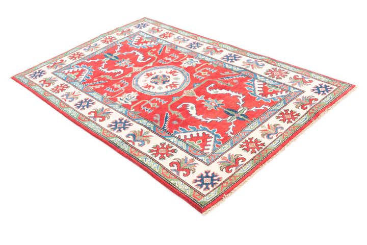 4' x 6' 1 Hand Knotted Kazak Rug