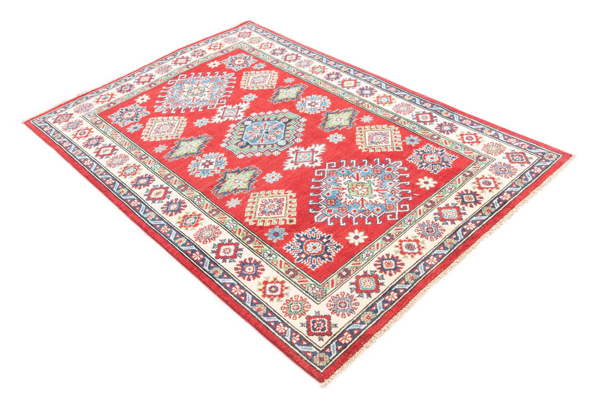 4' x 6' Hand Knotted Kazak Rug