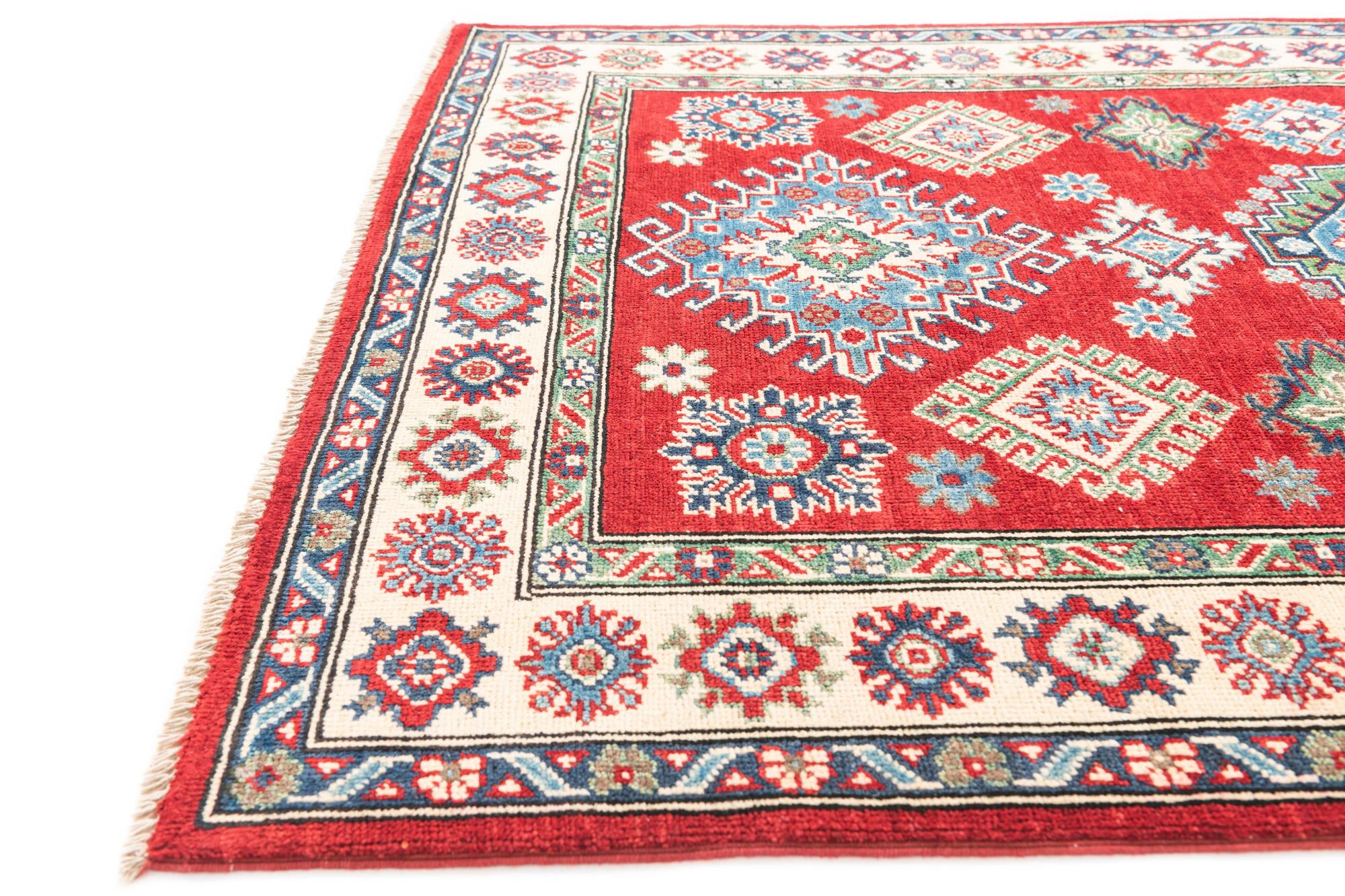 4' x 6' Hand Knotted Kazak Rug